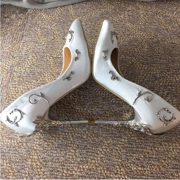 dress shoes bridal wedding party women chic satin stiletto high heels eden pumps white silk sliver leaves spiralling naturally up heel, Black
dress shoes bridal wedding party women chic satin stiletto high heels eden pumps white silk sliver leaves spiralling naturally up heel, Black