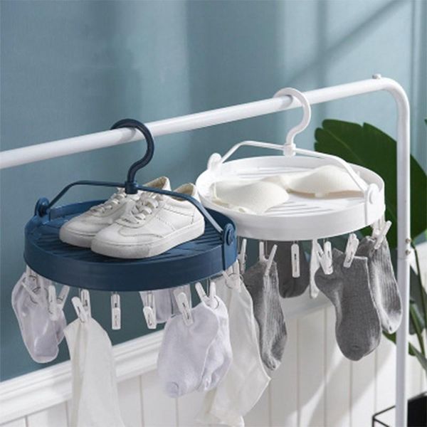 hangers & racks round foldable clothes hanger 18 clip hook clothespin multifunctional storage drying rack artifact for underwear socks
hangers & racks round foldable clothes hanger 18 clip hook clothespin multifunctional storage drying rack artifact for underwear socks