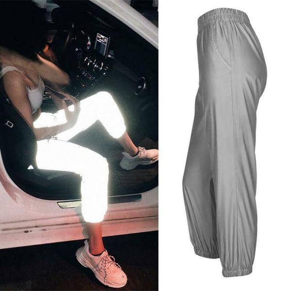 women's pants & capris women girls hip hop reflective dance boy sports cycling jogging trousers, Black;white
women's pants & capris women girls hip hop reflective dance boy sports cycling jogging trousers, Black;white