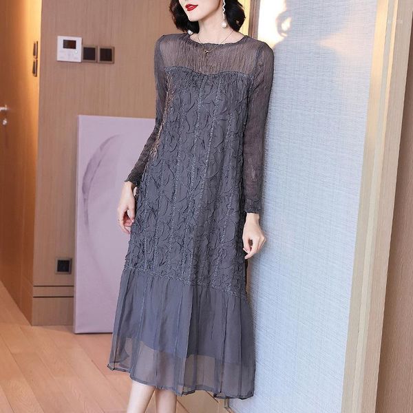 elagant foreign style plus dress autumn 2021 women's medium length long sleeve pleats casual dresses, Black;gray
elagant foreign style plus dress autumn 2021 women's medium length long sleeve pleats casual dresses, Black;gray