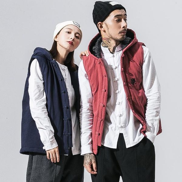 men's vests male streetwear hip hop waistcoat coat outerwear men china style thick cotton padded casual sleeveless hooded vest jacket, Black;white
men's vests male streetwear hip hop waistcoat coat outerwear men china style thick cotton padded casual sleeveless hooded vest jacket, Black;white