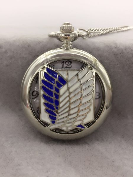 20pcs/lot wholesale fashion charm movie jewelry attack on titan survey corps side flip anime pocket watch necklace, Silver
20pcs/lot wholesale fashion charm movie jewelry attack on titan survey corps side flip anime pocket watch necklace, Silver