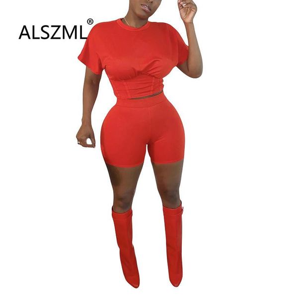 women's tracksuits cool women summer suit o neck short sleeve tight crop + shorts 2 piece set simple streetwear, Gray
women's tracksuits cool women summer suit o neck short sleeve tight crop + shorts 2 piece set simple streetwear, Gray
