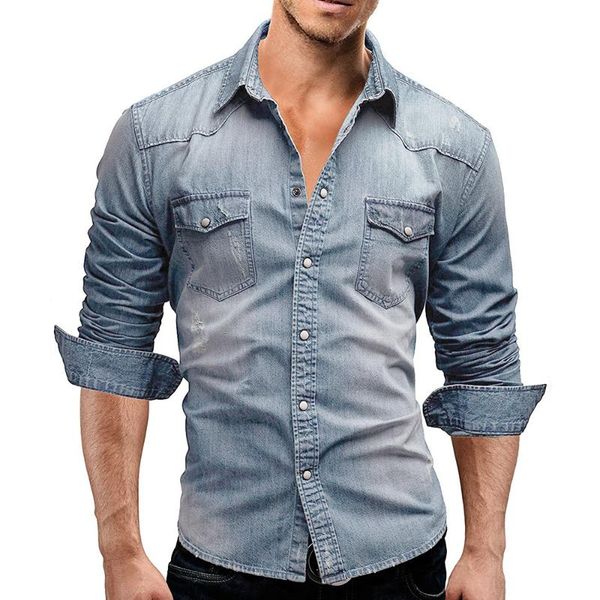 men's casual shirts retro long sleeve denim shirt multi pockets cargo western cowboy, White;black
men's casual shirts retro long sleeve denim shirt multi pockets cargo western cowboy, White;black