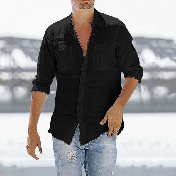 men's casual shirts men shirt stand collar long sleeve pullover leisure button japanese basic camisa harajuku 2021, White;black
men's casual shirts men shirt stand collar long sleeve pullover leisure button japanese basic camisa harajuku 2021, White;black