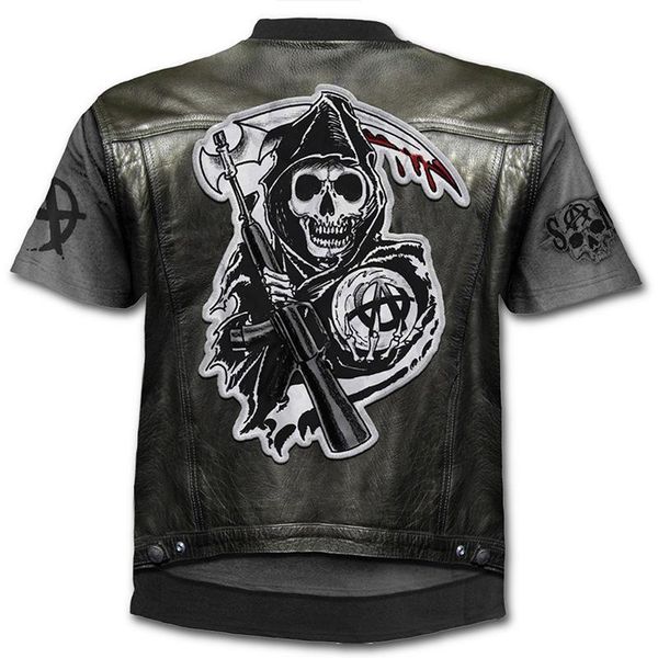 2020 new fake jacket print t-shirt skull 3d t-shirt summer trendy short sleeve t-shirt men/female short sleeve top, Black;green
2020 new fake jacket print t-shirt skull 3d t-shirt summer trendy short sleeve t-shirt men/female short sleeve top, Black;green