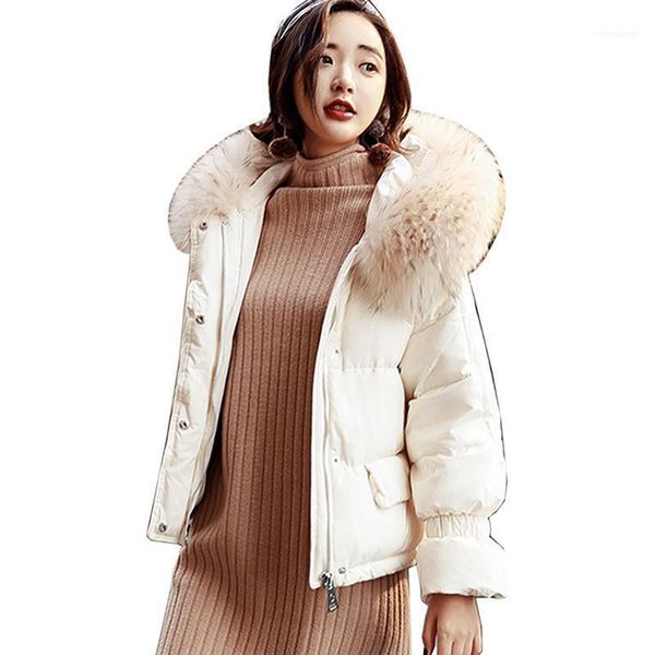 women's down & parkas tide women short winter jackets with natural large fur collar female warm hooded 81% white duck coat parka1, Black
women's down & parkas tide women short winter jackets with natural large fur collar female warm hooded 81% white duck coat parka1, Black