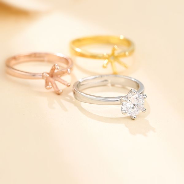 adjustable semi mount ring setting for round stone solid 925 sterling silver women jewelry braid bridesmaid gifts, Slivery;crystal
adjustable semi mount ring setting for round stone solid 925 sterling silver women jewelry braid bridesmaid gifts, Slivery;crystal