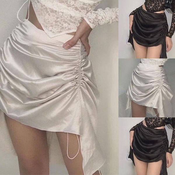 skirts women high waist satin asymmetrical midi skirt solid color side ruched drawstring low irregular a-line slim elegant party c, Black
skirts women high waist satin asymmetrical midi skirt solid color side ruched drawstring low irregular a-line slim elegant party c, Black