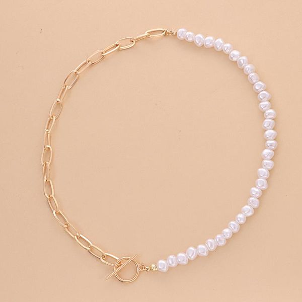 chains simple irregular pearl link necklace chic metal ot buckle geometric chain for women girls birthday gifts female jewelry, Silver
chains simple irregular pearl link necklace chic metal ot buckle geometric chain for women girls birthday gifts female jewelry, Silver