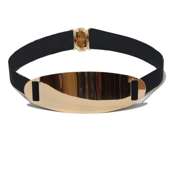 star with large oval metal sheet waist cover mirror elastic belt women's sequin belt, Black;brown
star with large oval metal sheet waist cover mirror elastic belt women's sequin belt, Black;brown