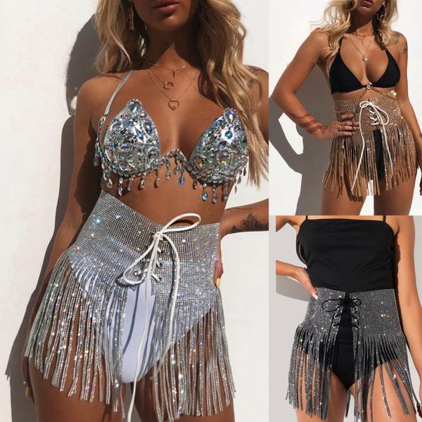 skirts exy women high waist cross bandage club mini skirt fringed tassel sequins rhinestone party beach belly dance short wrap, Black
skirts exy women high waist cross bandage club mini skirt fringed tassel sequins rhinestone party beach belly dance short wrap, Black