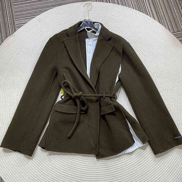 spring arrivals long sleeve notched collar fake two double-sided cashmere fashion women woolen coat 11b111 210525, Black
spring arrivals long sleeve notched collar fake two double-sided cashmere fashion women woolen coat 11b111 210525, Black