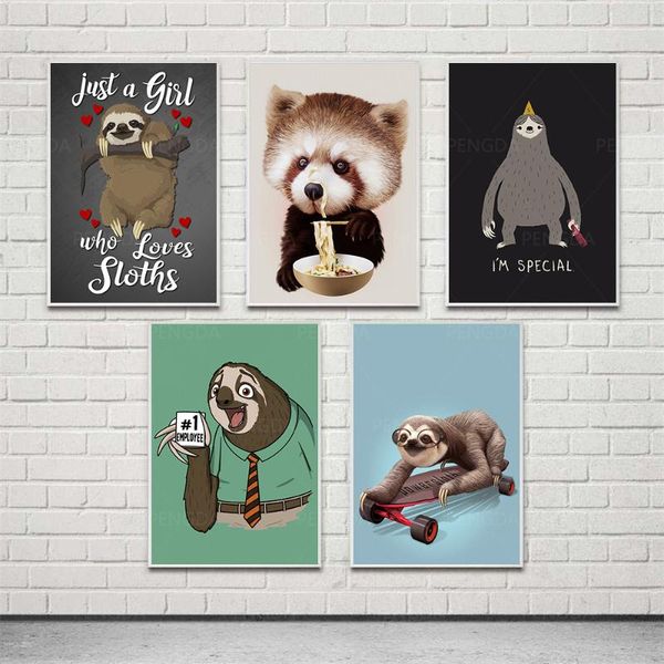 paintings canvas minimalist wall art cartoon home decor sloth modular pictures modern adorable animal printed poster for bedroom
paintings canvas minimalist wall art cartoon home decor sloth modular pictures modern adorable animal printed poster for bedroom