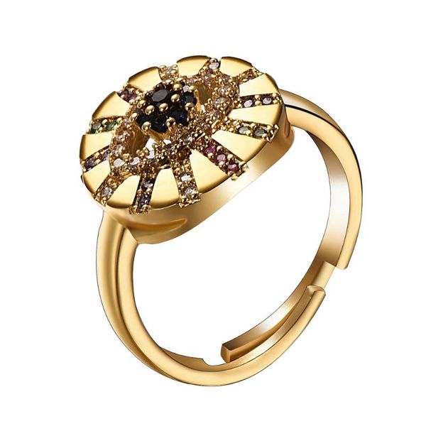 cluster rings devil's eye jewelry micro-set zircon hollow round adjustable ring, Golden;silver
cluster rings devil's eye jewelry micro-set zircon hollow round adjustable ring, Golden;silver