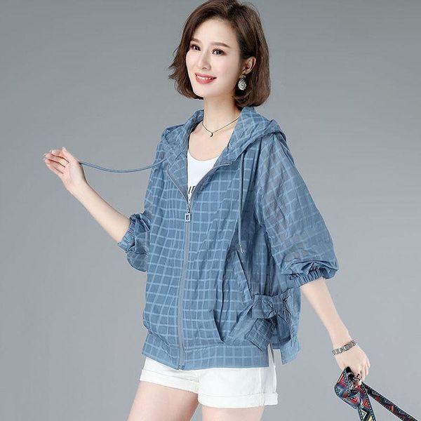 women's jackets summer women sun protection clothing loose lattice hooded female windbreaker thin jacket middle-aged lady sunscreen shi, Black;brown
women's jackets summer women sun protection clothing loose lattice hooded female windbreaker thin jacket middle-aged lady sunscreen shi, Black;brown