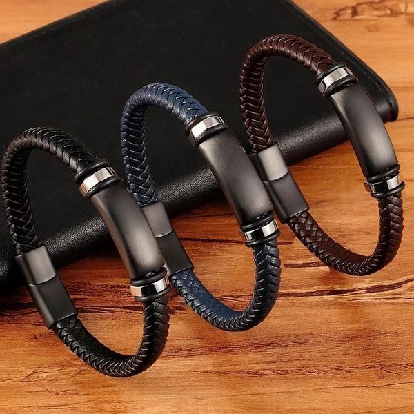 charm bracelets simple and stylish 3-color leather braided metal magnetic buckle for men retro punk rock party jewelry, Golden;silver
charm bracelets simple and stylish 3-color leather braided metal magnetic buckle for men retro punk rock party jewelry, Golden;silver