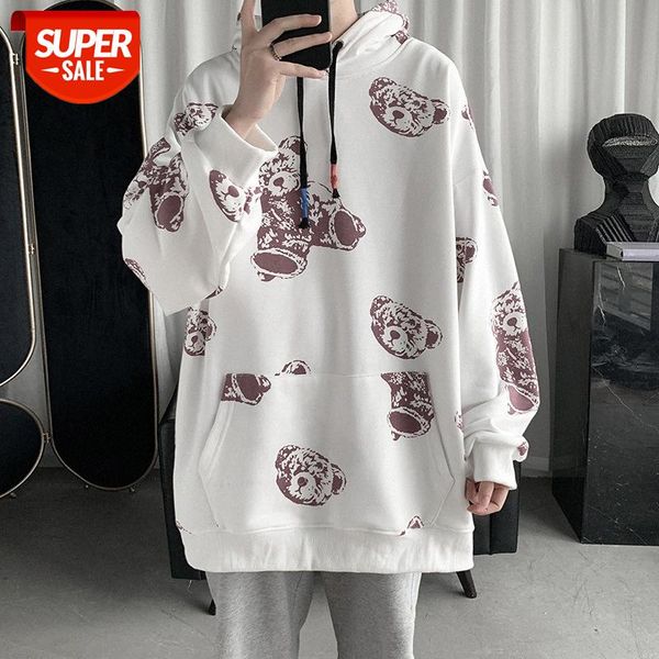 bear sweater men's hooded loose trend all-match tide jacket japanese hong kong style bf lazy #bi6c, Black
bear sweater men's hooded loose trend all-match tide jacket japanese hong kong style bf lazy #bi6c, Black