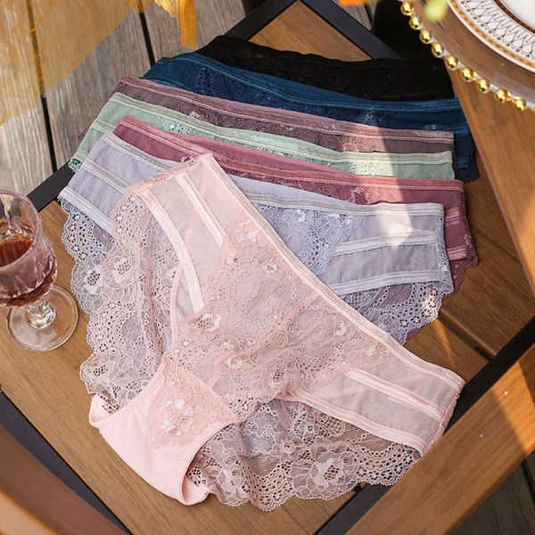 huayang lace underwear women's stitching traceless mid waist breech breathable thin cotton crotch briefs, Black;pink
huayang lace underwear women's stitching traceless mid waist breech breathable thin cotton crotch briefs, Black;pink