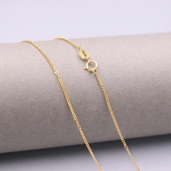 chains au750 real 18k yellow gold chain neckalce for women female 1.0mm curb thin link choker necklace 16.5''l gift, Silver
chains au750 real 18k yellow gold chain neckalce for women female 1.0mm curb thin link choker necklace 16.5''l gift, Silver