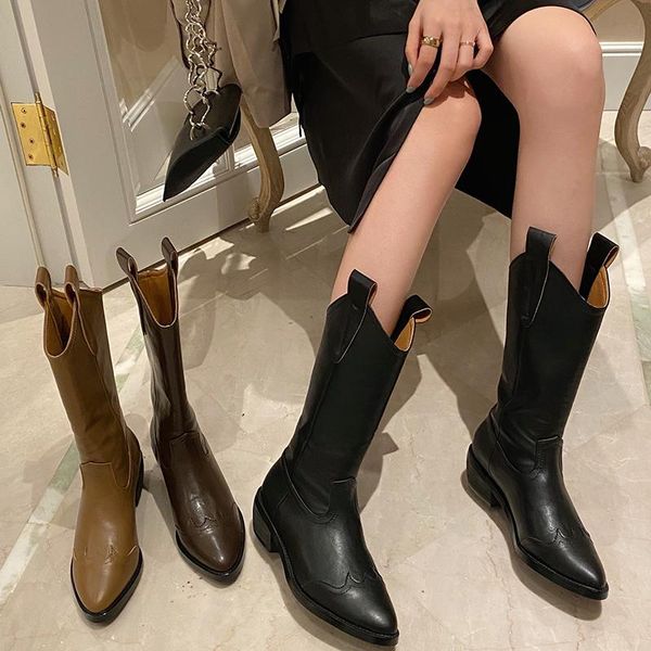 boots 2021 ins women 5cm thick high heels wedges mid calf lady riding cowboy winter designer pointed toe western, Black
boots 2021 ins women 5cm thick high heels wedges mid calf lady riding cowboy winter designer pointed toe western, Black