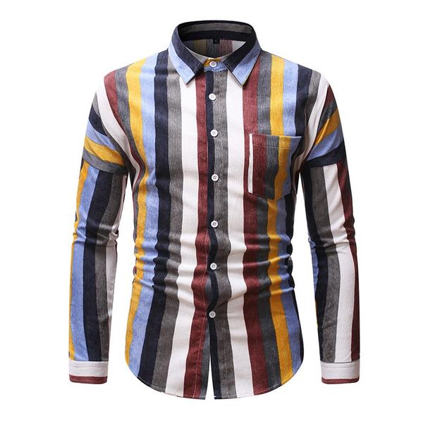 men's casual shirts spring 2021 stylish striped shirt comfortable long sleeve standard collar button down, White;black
men's casual shirts spring 2021 stylish striped shirt comfortable long sleeve standard collar button down, White;black