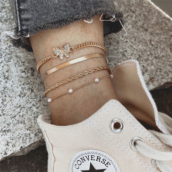 multi-layer butterfly anklets for women trend foot chain ankle bracelet charm anklet set female summer beach fashion jewelry, Golden;silver
multi-layer butterfly anklets for women trend foot chain ankle bracelet charm anklet set female summer beach fashion jewelry, Golden;silver