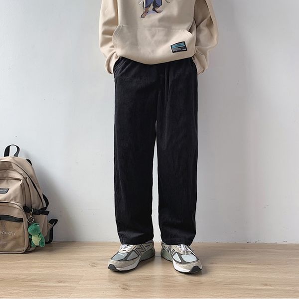 2021 new masculinas casuais soltas retas para homens cintura elstica corredores calas de veludo vrsv, Black
2021 new masculinas casuais soltas retas para homens cintura elstica corredores calas de veludo vrsv, Black