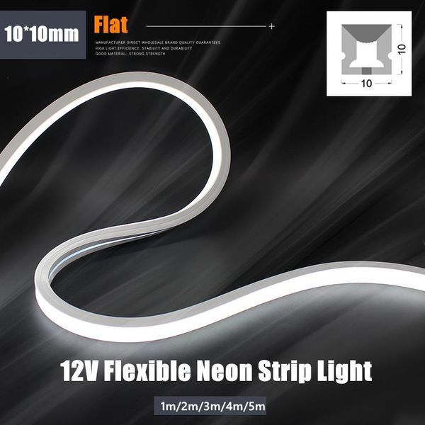 10mm led flexible neon strip light dc 12v smd 2835 120leds/m outdoor waterproof sign rope flat soft silicone tube lamp decor
10mm led flexible neon strip light dc 12v smd 2835 120leds/m outdoor waterproof sign rope flat soft silicone tube lamp decor