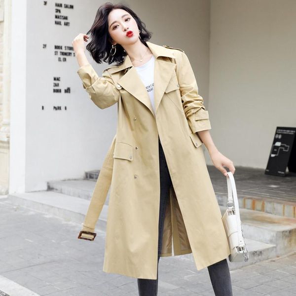 women's trench coats clothing 2021 spring fashion temperament windbreaker middle length commuter age reducing and slim western st, Tan;black
women's trench coats clothing 2021 spring fashion temperament windbreaker middle length commuter age reducing and slim western st, Tan;black