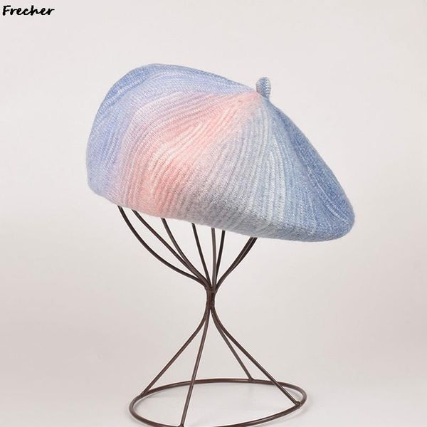 berets women girls winter faux wool knitted beret cap gradient colorful tie-dye french style warm vintage painter beanies outdoor, Blue;gray
berets women girls winter faux wool knitted beret cap gradient colorful tie-dye french style warm vintage painter beanies outdoor, Blue;gray
