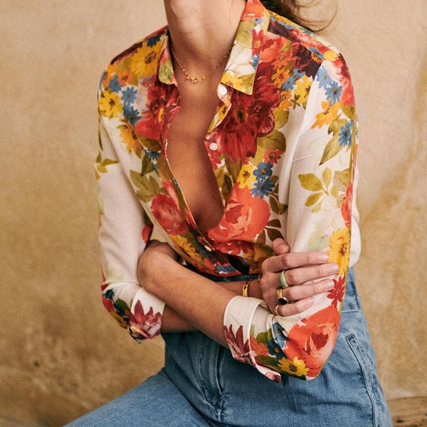 2021 new elegant floral print shirt summer casual long sleeve button up chic blouse office lady women shirts autumn 122c, White
2021 new elegant floral print shirt summer casual long sleeve button up chic blouse office lady women shirts autumn 122c, White