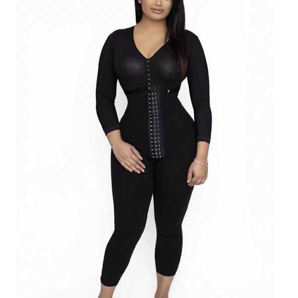 women's shapers women bodysuit postpartumtummy control shapewear long sleeve full body faja with bra, Black;white
women's shapers women bodysuit postpartumtummy control shapewear long sleeve full body faja with bra, Black;white