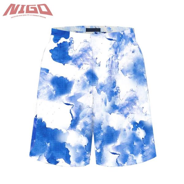 men's shorts nigo 21ss beach #nigo1171, White;black