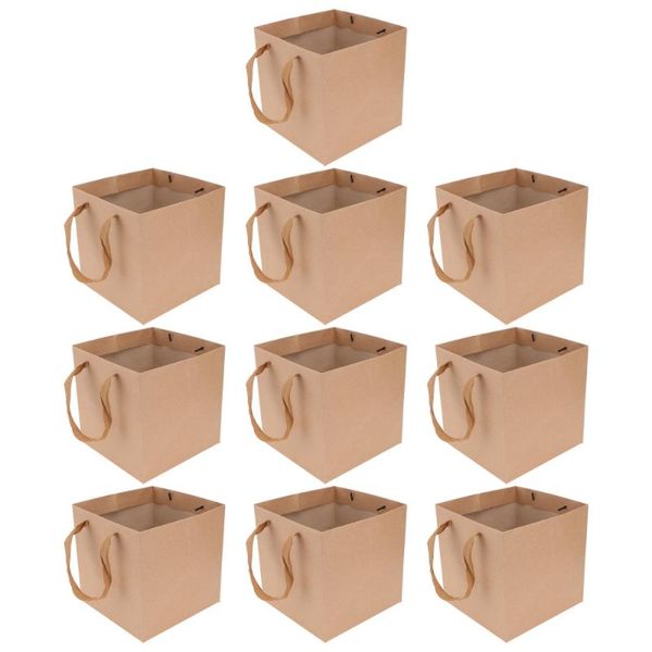 gift wrap 10pcs paper handbag kraft bag flower tote present pouch (light brown) 
gift wrap 10pcs paper handbag kraft bag flower tote present pouch (light brown)