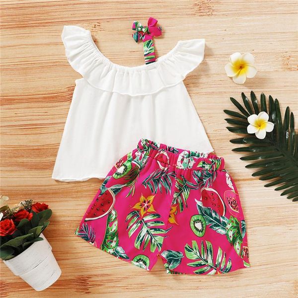 clothing sets 1-6 years toddler girls summer clothes solid color ruffle strap + tropical shorts set infant casual outfits, White
clothing sets 1-6 years toddler girls summer clothes solid color ruffle strap + tropical shorts set infant casual outfits, White