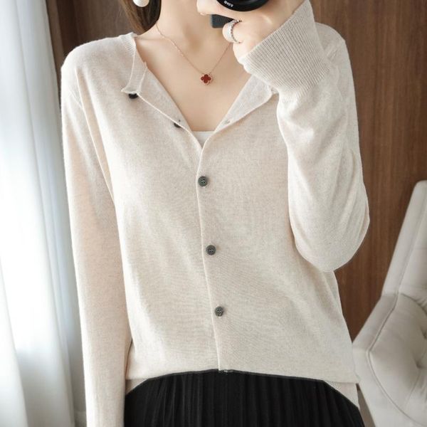 women's knits & tees 21 o-neck loose and comfortable solid color cardigan long-sleeved knitted cashmere sweater coat wool single-breast, White
women's knits & tees 21 o-neck loose and comfortable solid color cardigan long-sleeved knitted cashmere sweater coat wool single-breast, White