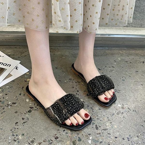 slippers 2021 summer transparent mesh lace women's outer wear fashion platfroms sandals comfort non-slip female shoes solid, Black
slippers 2021 summer transparent mesh lace women's outer wear fashion platfroms sandals comfort non-slip female shoes solid, Black