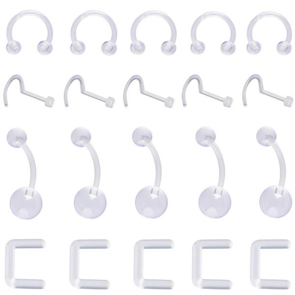 other nose navel piercing 20pcs/set acrylic ear industrial transparent simple for men women accessories body jewelry, Slivery;golden
other nose navel piercing 20pcs/set acrylic ear industrial transparent simple for men women accessories body jewelry, Slivery;golden