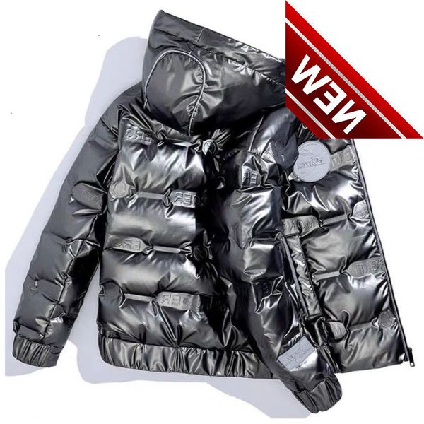 fashion white duck down jacket men's winter trend warm bright face hooded leisure thickened outwear coats, Black
fashion white duck down jacket men's winter trend warm bright face hooded leisure thickened outwear coats, Black