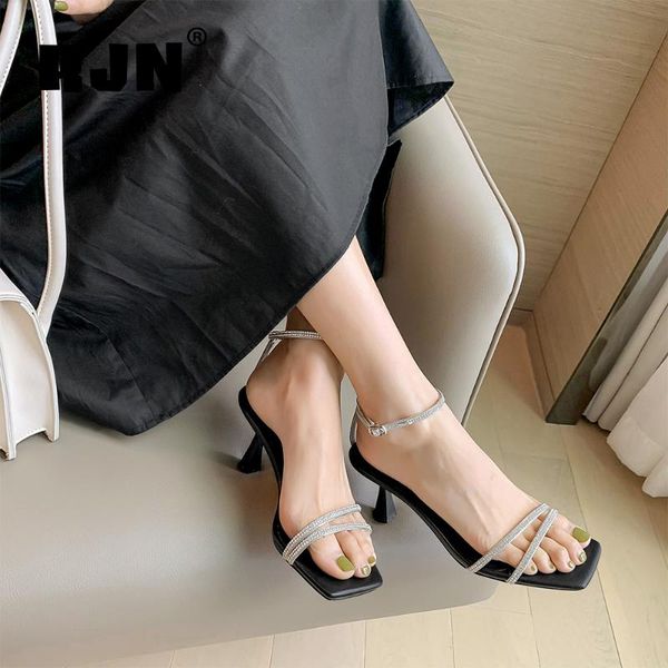 sandals rjn thin heels stylish narrow band women shoes 2021 summer beautiful dressing square toe bling party rl102, Black
sandals rjn thin heels stylish narrow band women shoes 2021 summer beautiful dressing square toe bling party rl102, Black