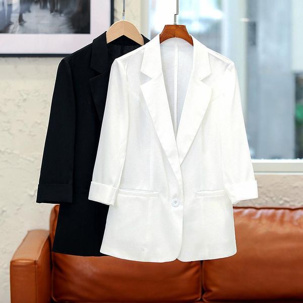 women's suits & blazers 2021 summer small business suit women 's korean -style slim fit slimming 3/4 sleeves thin fashion, White;black
women's suits & blazers 2021 summer small business suit women 's korean -style slim fit slimming 3/4 sleeves thin fashion, White;black
