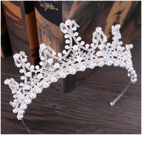 trendy bride wedding crown hair accessories rhinestone crystal pearl hairband crown princess queen crown bride jllwkh, Silver
trendy bride wedding crown hair accessories rhinestone crystal pearl hairband crown princess queen crown bride jllwkh, Silver