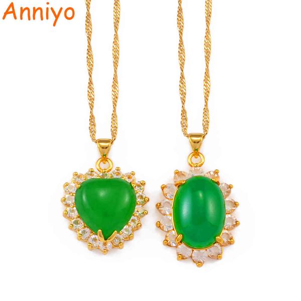 anniyo heart & oval green stone charm pendant neckalces for women gold color jewelry 2021 hawaiian african ornaments #200225, Silver
anniyo heart & oval green stone charm pendant neckalces for women gold color jewelry 2021 hawaiian african ornaments #200225, Silver
