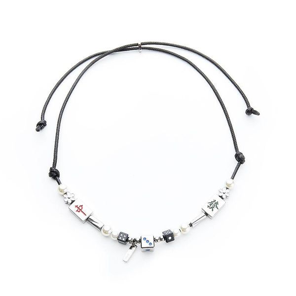chains astar haven trendy mahjong necklace men's versatile hip hop couple god pendant, Silver
chains astar haven trendy mahjong necklace men's versatile hip hop couple god pendant, Silver