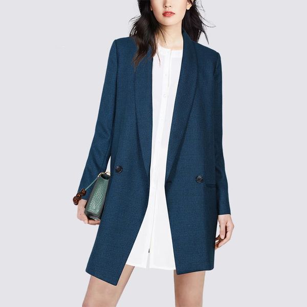 women's suits & blazers 2021 spring asymmetric design sense minority suit coat mid length slim, White;black
women's suits & blazers 2021 spring asymmetric design sense minority suit coat mid length slim, White;black