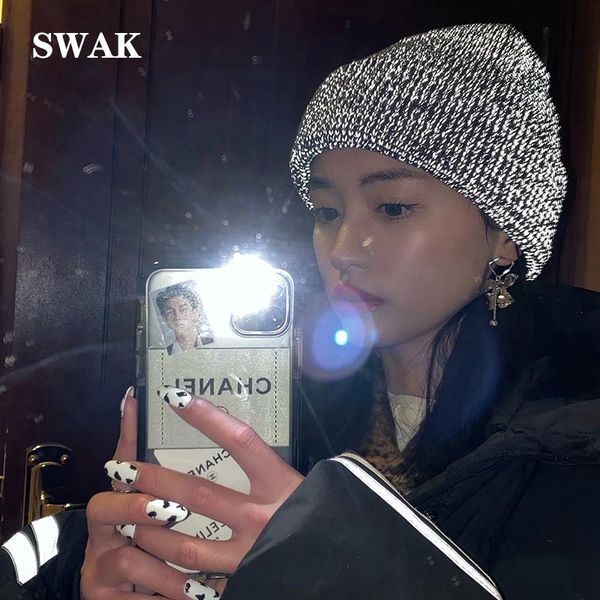 beanie/skull caps swak warm women's reflective beanie hat black grey winter autumn knitted czapka zimowa sombreros de mujer chapeau fem, Blue;gray
beanie/skull caps swak warm women's reflective beanie hat black grey winter autumn knitted czapka zimowa sombreros de mujer chapeau fem, Blue;gray