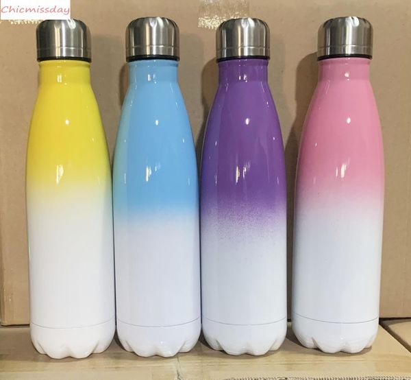 17oz Sublimation Cola Bottle Gradient Colors with Sublimation coat color changing cola bottles 500ml Stainless Steel drinking bottle
17oz Sublimation Cola Bottle Gradient Colors with Sublimation coat color changing cola bottles 500ml Stainless Steel drinking bottle