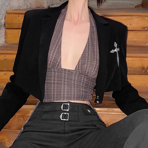 women's jackets woman coat long sleeve lapel neck buttons plaid formal casual street party autumn spring cardigan, Black;brown
women's jackets woman coat long sleeve lapel neck buttons plaid formal casual street party autumn spring cardigan, Black;brown
