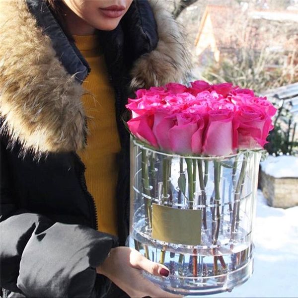 9/22 holes hat boxes round floral boxes clear acrylic rose flower packaging bag gift storage box flower packaging box with lid
9/22 holes hat boxes round floral boxes clear acrylic rose flower packaging bag gift storage box flower packaging box with lid
